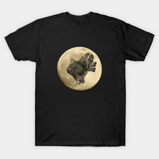 Romantic turkey with bat at night in the moonlight T-Shirt by BurunduXX-Factory